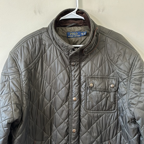 Polo Ralph Lauren Vintage Men’s Quilted Riding Barn Coat Bomber Full Zip Jacket - Picture 3 of 13